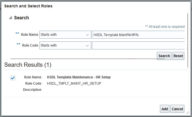 search and select the role to assign access