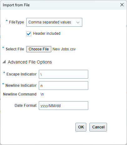 Advanced File Options