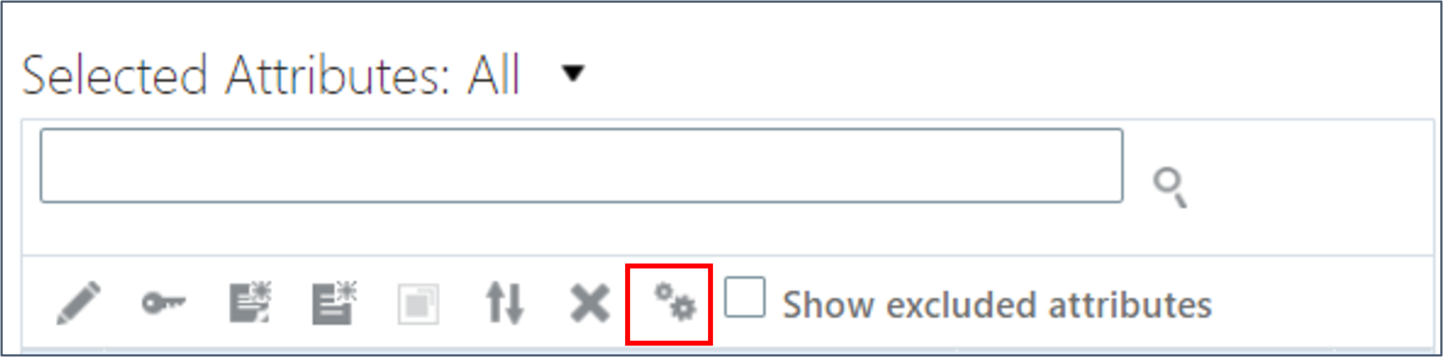 Click the gears icon