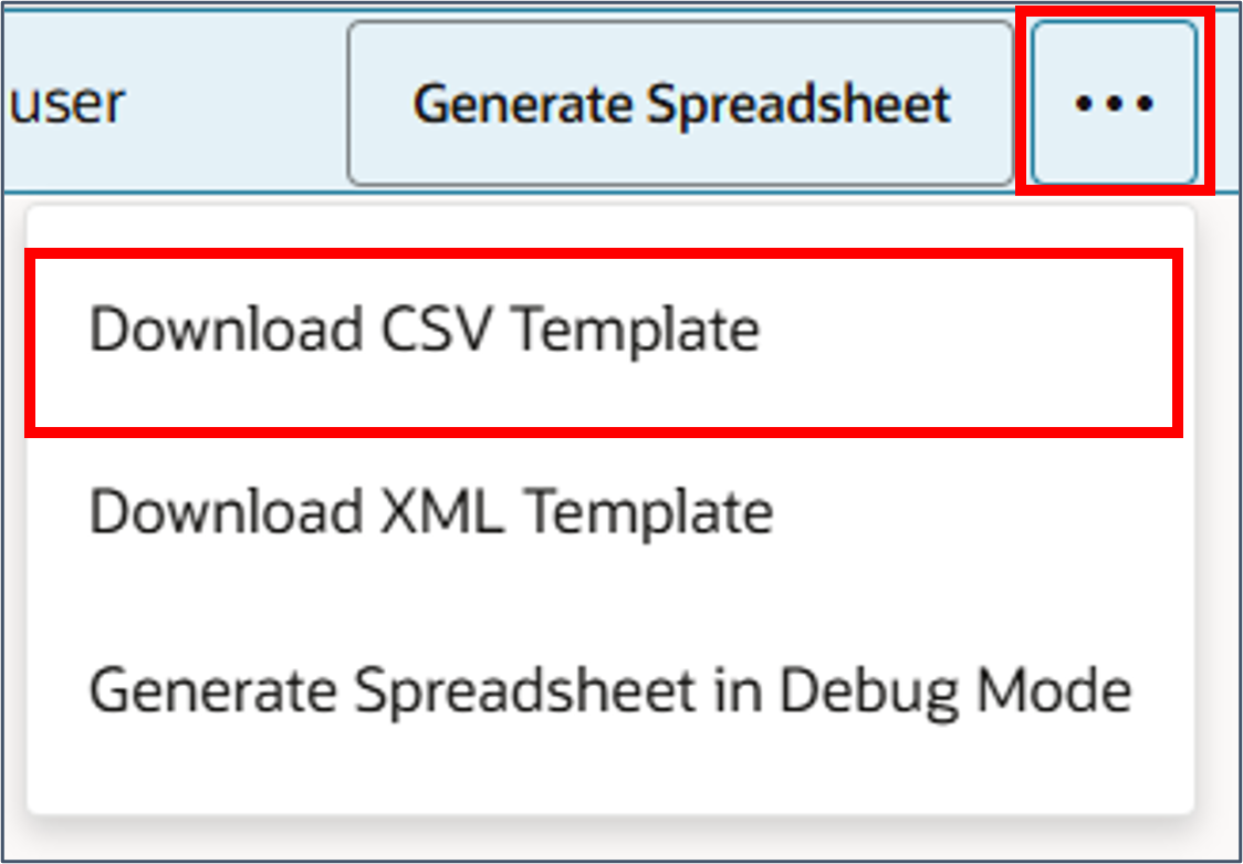 Click Download CSV Template
