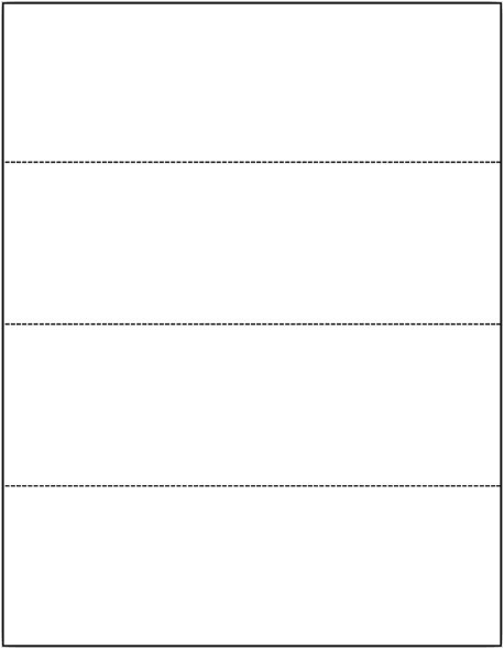 This image displays a sample of the Form W-2 4-up format paper stock.