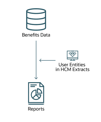 Diagram that illustrates how you can extract data using user entities in BENXML