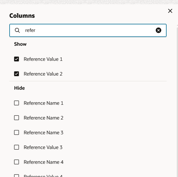 Reference Columns