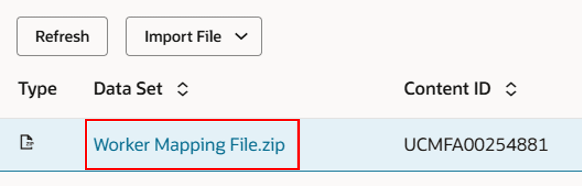 Refresh until the data set name is seen with a link