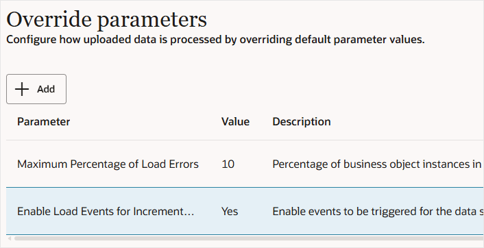 Both parameters are listed and updated.