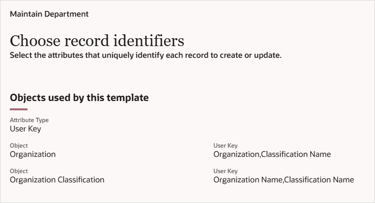 Review record identifiers