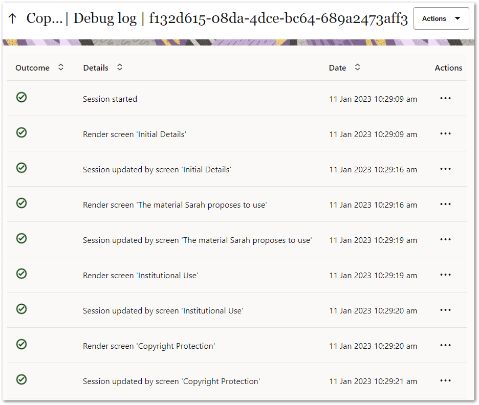 View the Debug Log for a Deployment