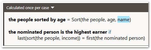 An identity property field used in a decision service rule