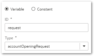 The Add Variable dialog in Visual Builder