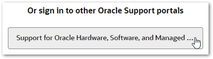The button to sign in to other Oracle Support portals in My Oracle Support
