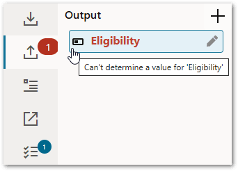 An error with the output contract in a decision service project in Intelligent Advisor Hub
