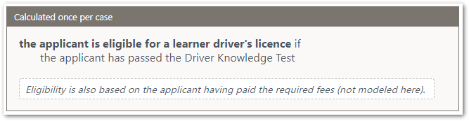 An inline comment included in a rule block in a rule in a decision service project