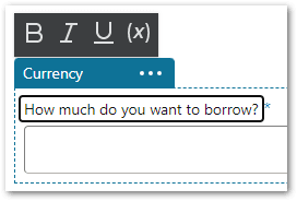 An edited control caption in a flow project in Intelligent Advisor Hub