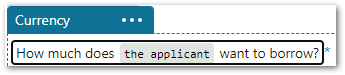 A control caption containing substituted text in a flow project in Intelligent Advisor Hub