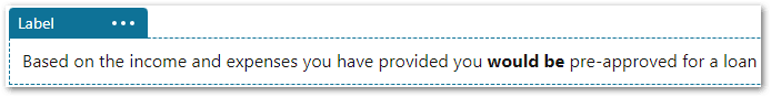 Bolded caption text in an Intelligent Advisor flow 