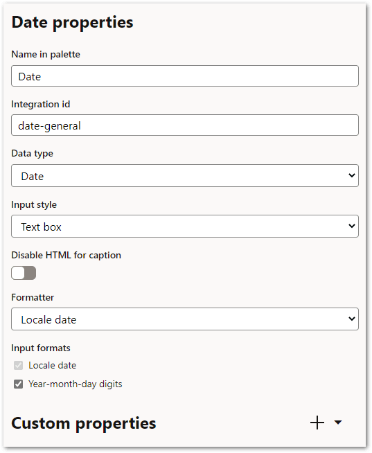 The properties panel in a flow scheme project in Intelligent Advisor Hub