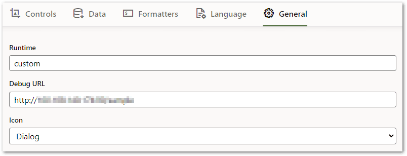 The General tab in a flow scheme project in Intelligent Advisor Hub