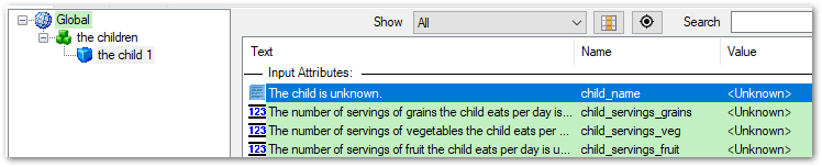 Identifying attribute selected in right hand pane of Data view in Debugger