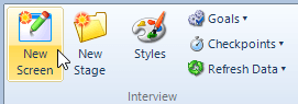 A new screen being added to Stage 1 on the Interview tab in Policy Modeling