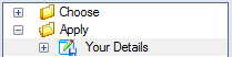 The screens list on the Interview tab showing a submit-type screen