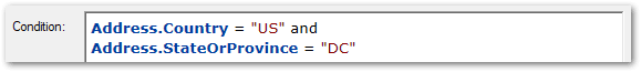 The Edit Entity dialog in Policy Modeling showing the use of the connector 'and' in conditions