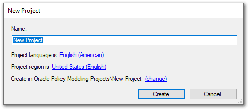 Ne Project Create a New Policy Modeling Project