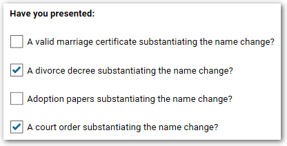 Check box in an interview