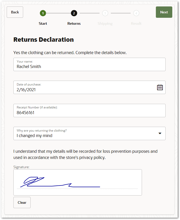 An Intelligent Advisor interview that uses the Redwood theme