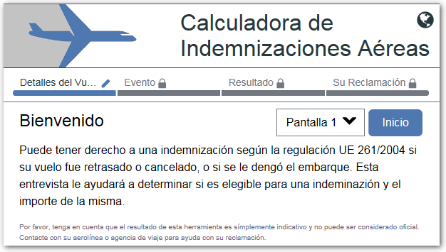 Initial Intelligent Advisor interview screen of a translated interview