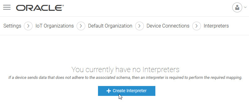Interpreters Page: Create Interpreter