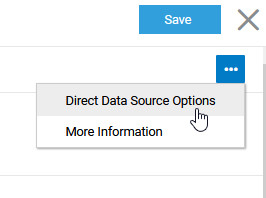 Menu: Data Source Options