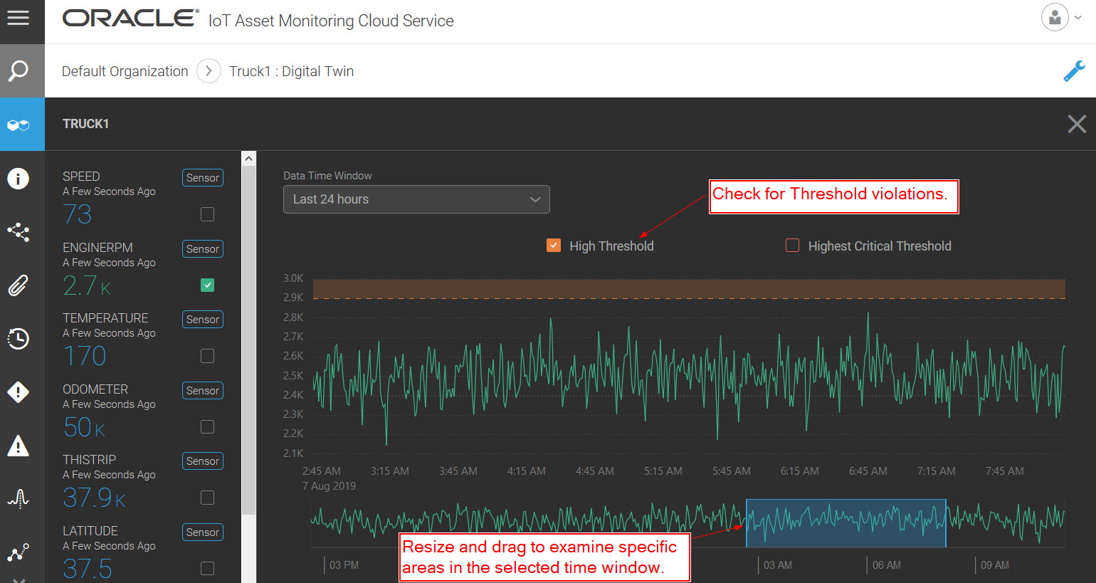 Sensor attribute plot settings: Described in text