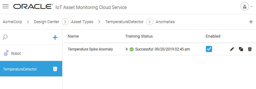 Training Status shows successful
