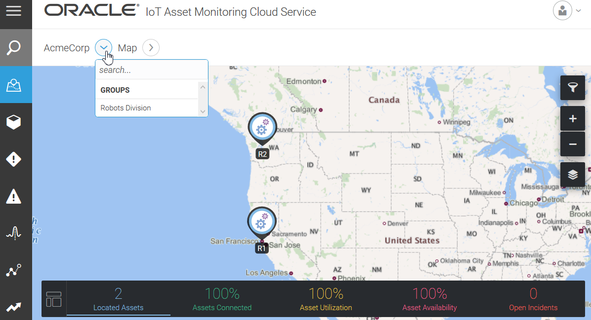 Operations Center breadcrumbs
