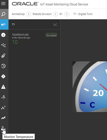 Monitor Temperature dashboard icon on menu bar