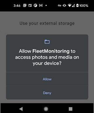 Storage Permission Screen