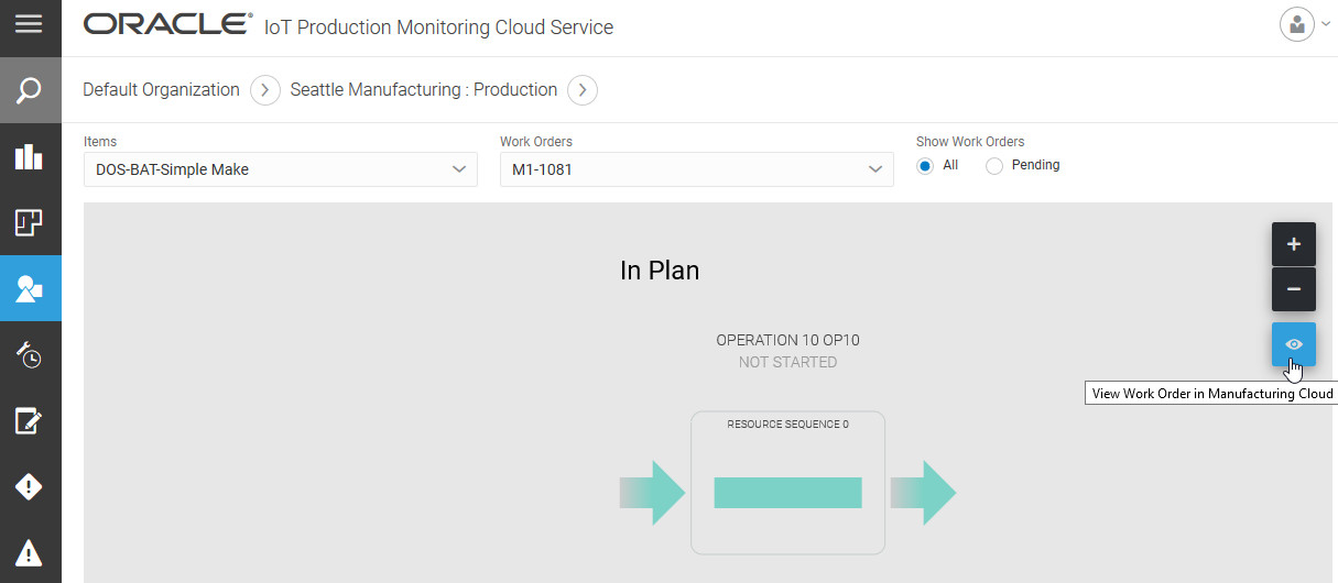Production View for Mfg Cloud Factory