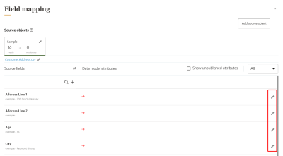 Click the pencil icon to start adding attributes