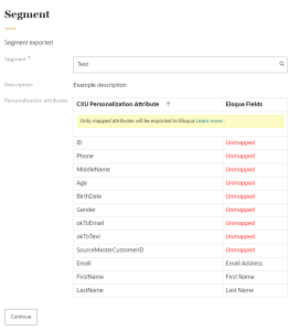 An image of the field mapping for the segment