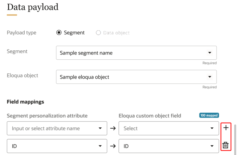 An image of the Field mappings section