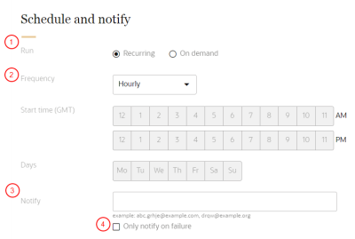 An image of the Schedule and notify section