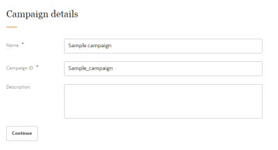 An image of the Campaign details section