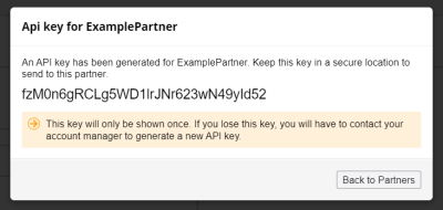 An image of an example API key.