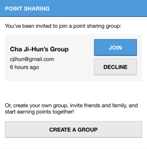 An image of a point sharing group invitation.
