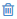 An image of the Delete icon, which is represented by a blue garbage can.