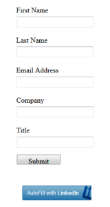 An image of an example of a LinkedIn AutoFill form.
