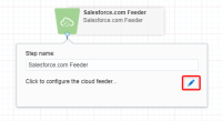 An image of the Salesforce feeder element edit options.