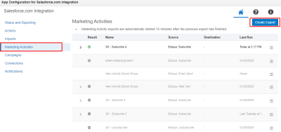 An image of the Marketing Activities tab