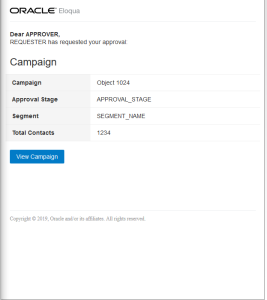 An image of an approval request email.
