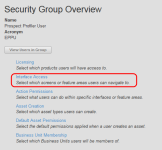 An image of the Interface Access option, which can be found in the Security Group Overview.